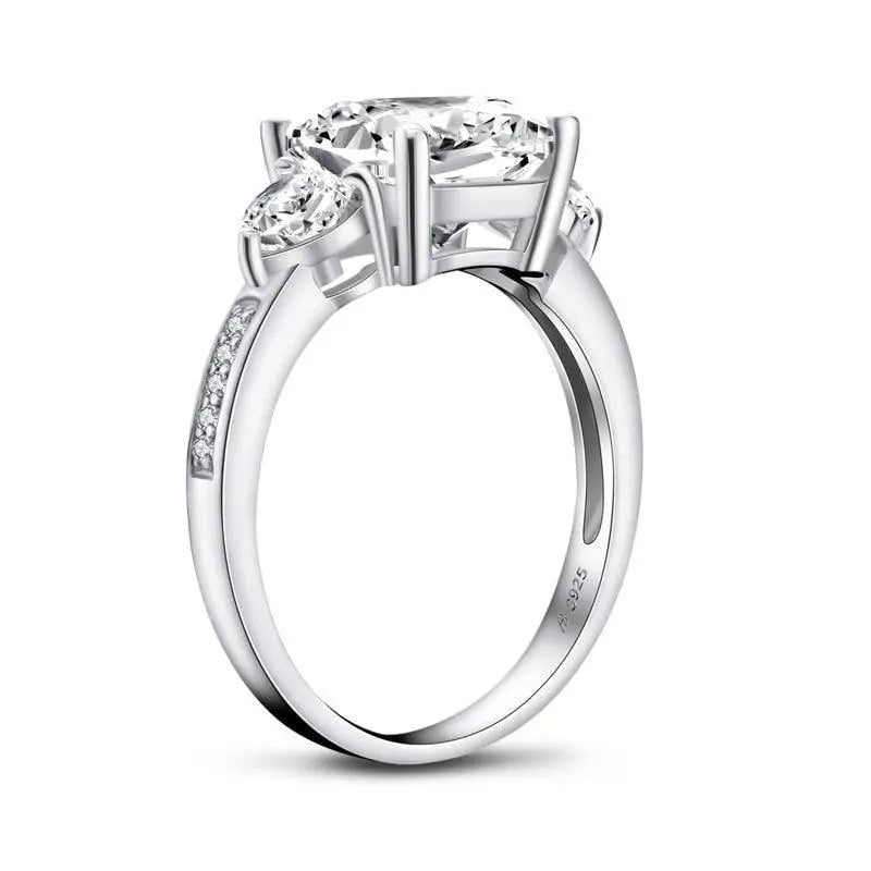 Cushion-Cut Center Stone Engagement Ring with Classic Prong Setting
