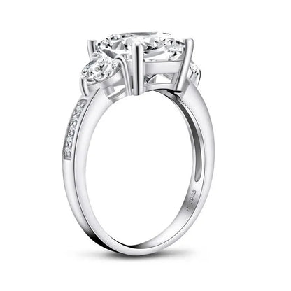 Cushion-Cut Center Stone Engagement Ring with Classic Prong Setting
