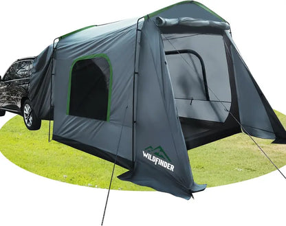 All-Terrain SUV Camping Tent  Weatherproof Rectangle Car-Side Shelter for 59 People, Fits Vans, Jeeps & Pickups (8′ L × 10.6′ W × 7.2′ H)