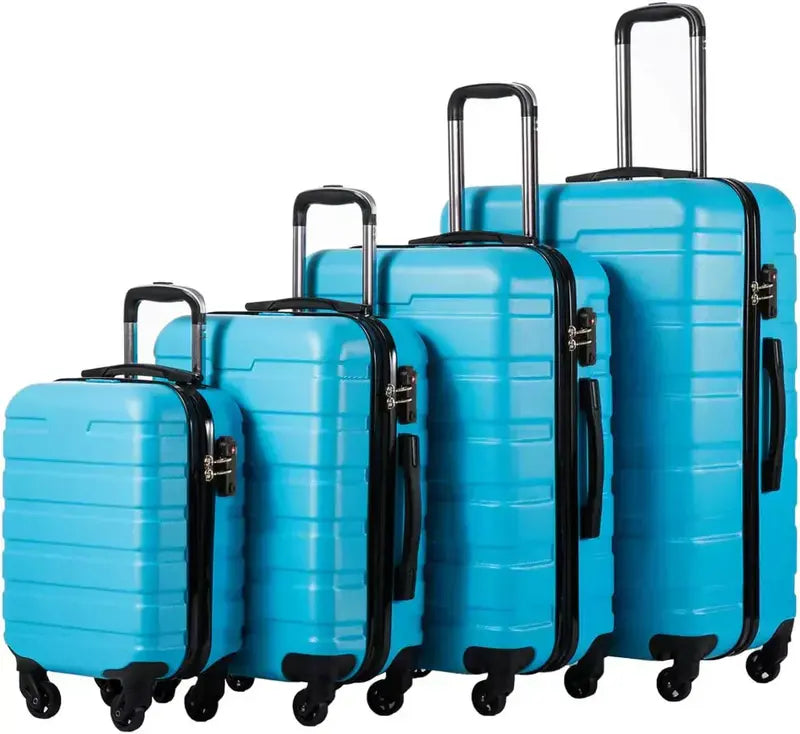 Coolife 3-Piece Lightweight Spinner Luggage Set  Hardshell Suitcases with TSA Locks