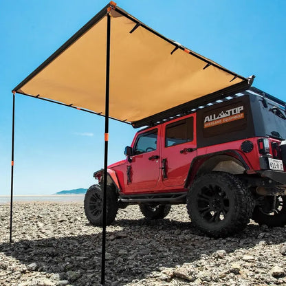 ALL-TOP Foldable Awning Shower Room — 3.3 ft × 3.3 ft Privacy Shelter with Floor Mat and Restroom Function