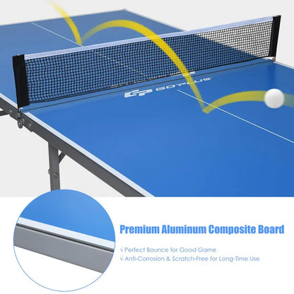 Pre-Assembled Portable Ping Pong Table  Folding Table Tennis Set with Net