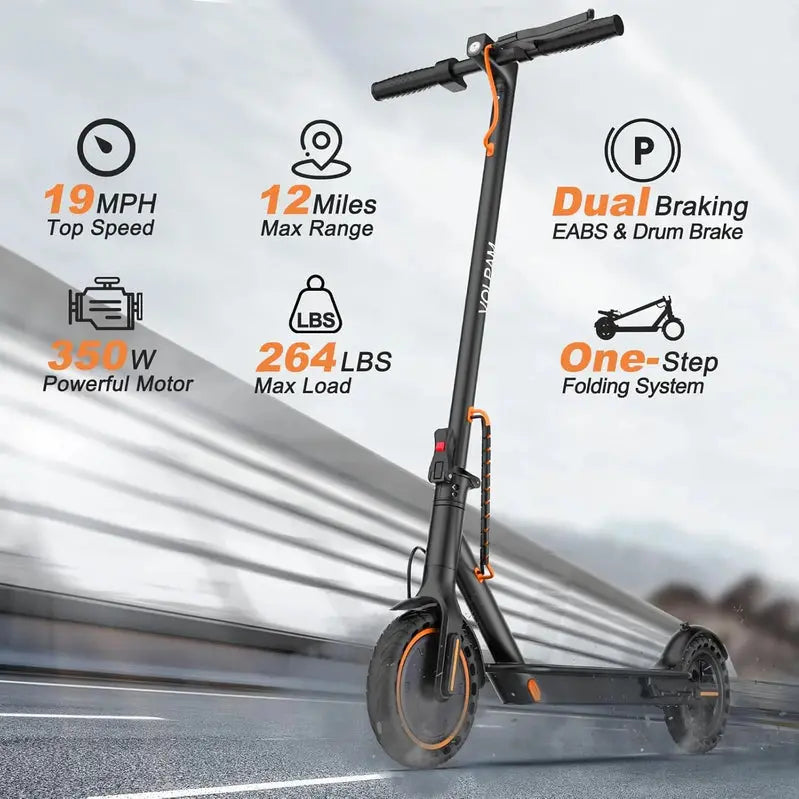 High-Performance Electric Scooter  350W/500W Dual Power Modes, Solid Tires, Dual Braking, Extended Range Options