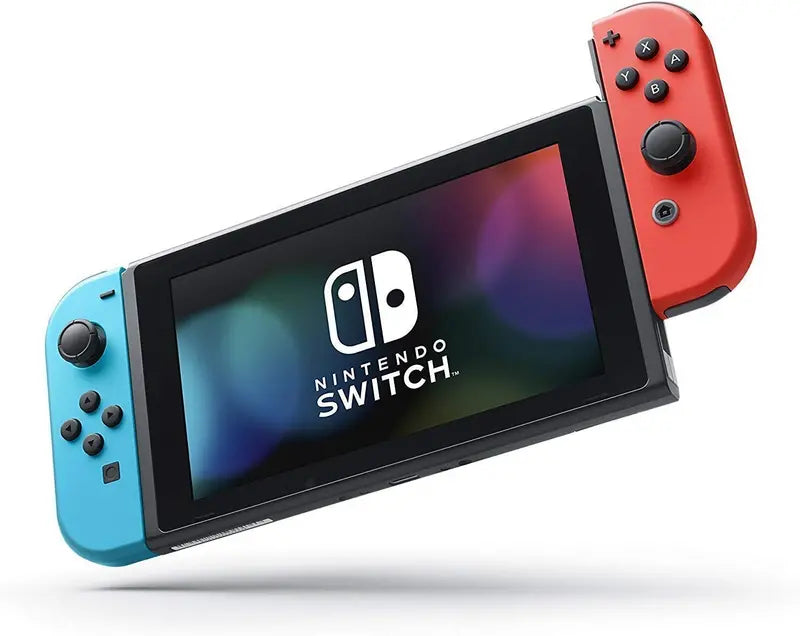 Renewed Neon Red and Neon Blue Joy-Con Controllers for Nintendo Switch
