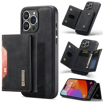 Executive Black Leather iPhone Wallet Case  Sleek, Functional & MagSafe Ready