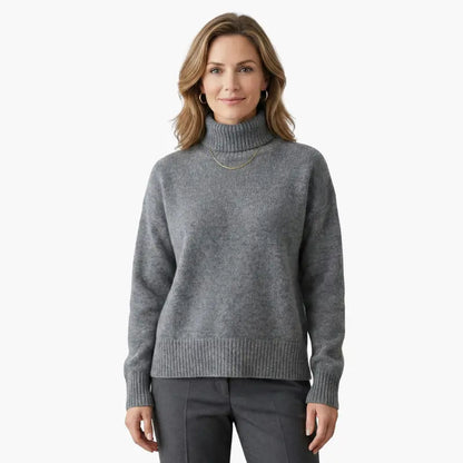 Women’s Slim-Fit Ribbed Turtleneck Knit Sweater