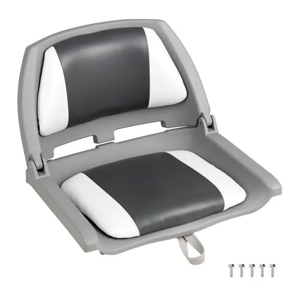 Low-Profile Molded Fishing Boat Chair  Marine-Grade PVC Cushion, Low-Back Design