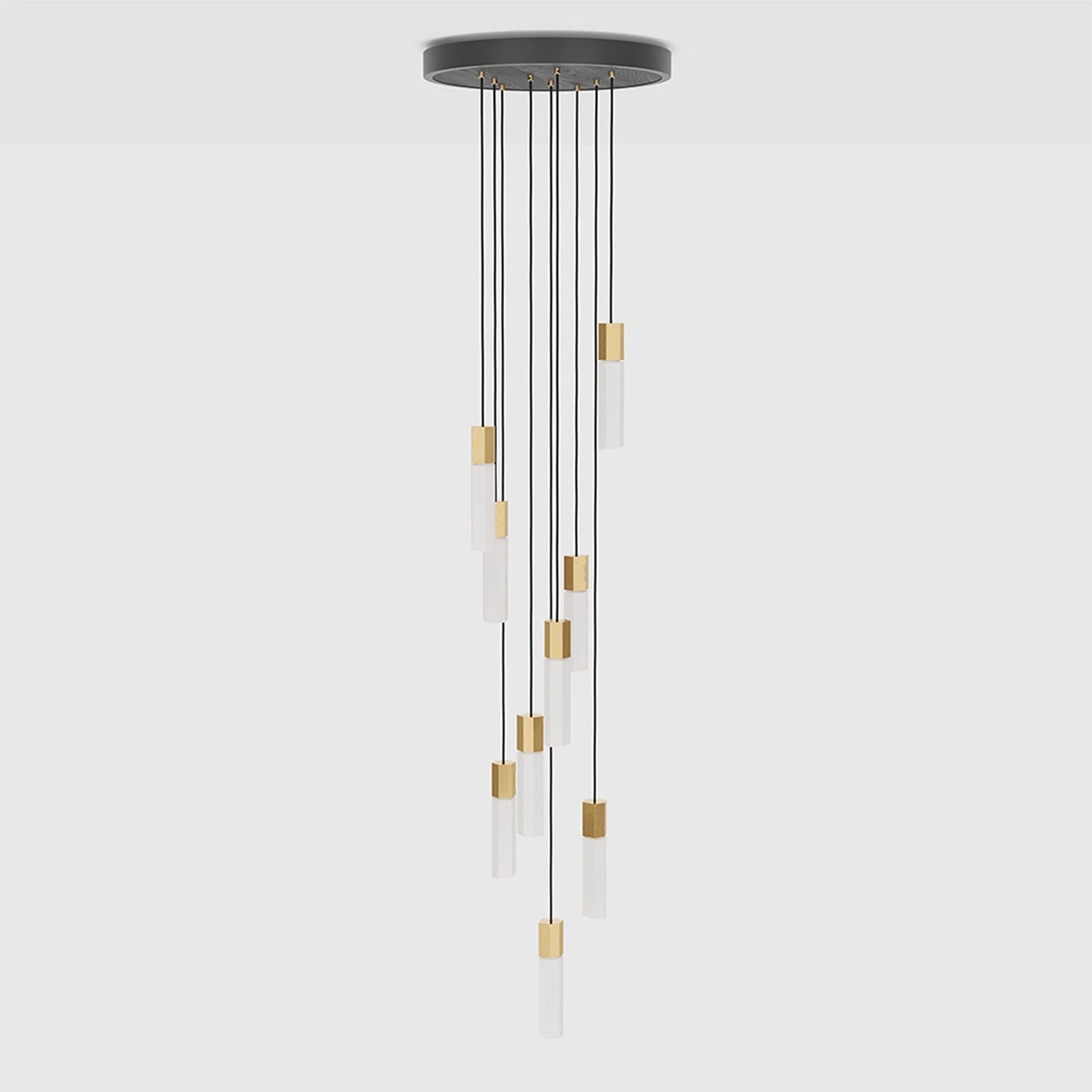 The Original Basalt Nine Pendant in Brass