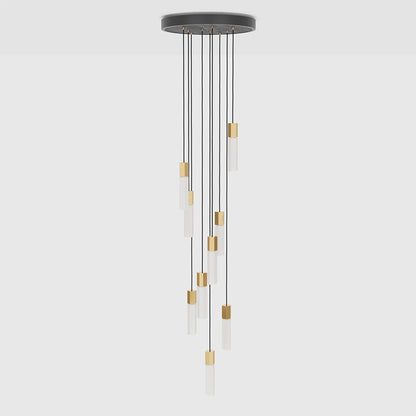 The Original Basalt Nine Pendant in Brass