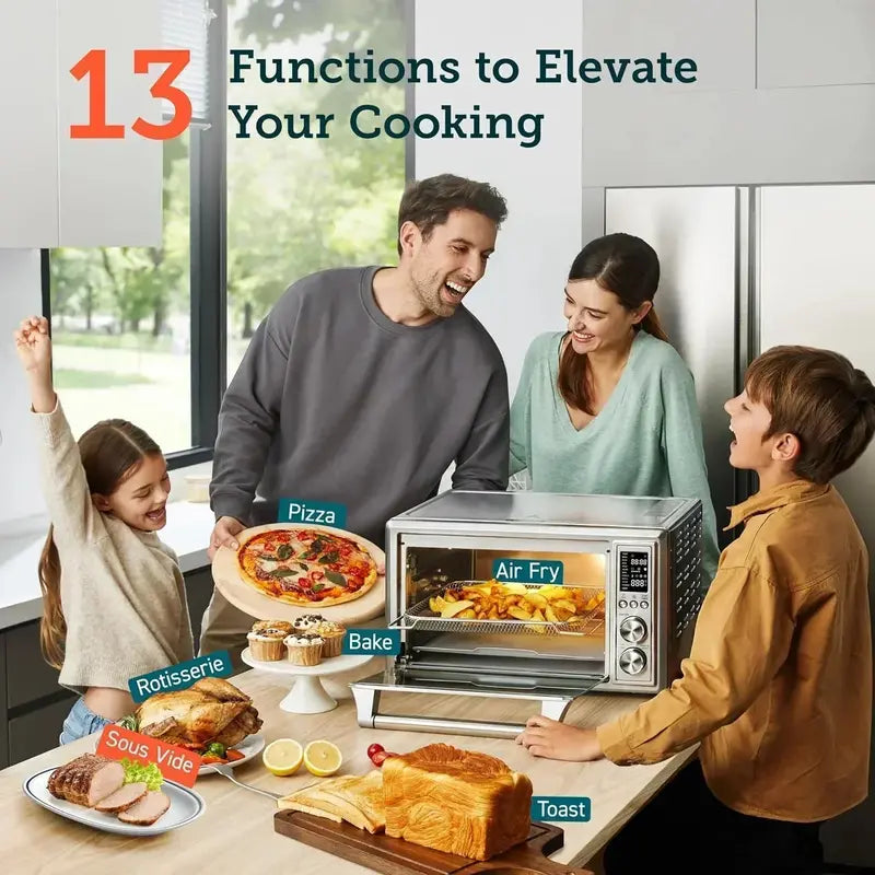 13-in-1 Smart Air Fryer Toaster Oven with App & Voice Control  32-Quart Convection Countertop Oven
