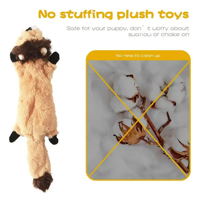 Plush Paws No-Stuffing Squeaky Dog Toy Set  5 Pack, Durable & Safe for All Breeds