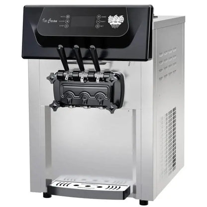 2200W Triple-Flavor Soft-Serve Ice Cream Machine  5.37.4 Gal/Hr Output, LCD Touchscreen & Auto-Clean for Commercial or Home Use