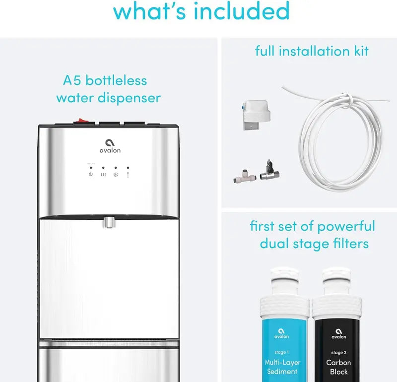 Avalon Bottleless Self-Cleaning Water Cooler with 3-Temperature Dispensing