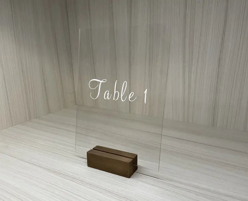 Modern Acrylic Table Number Signs for Events