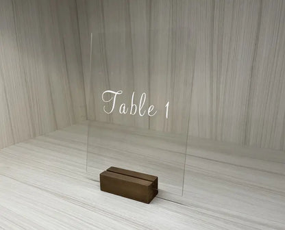 Modern Acrylic Table Number Signs for Events