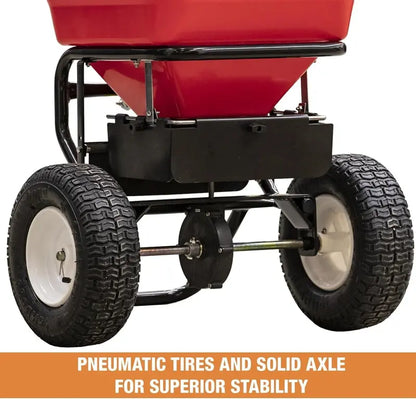 Multi-Use Push Spreader  100 lb Capacity Lawn and Garden Tool for Seed, Salt, Fertilizer, and Ice Melt Application