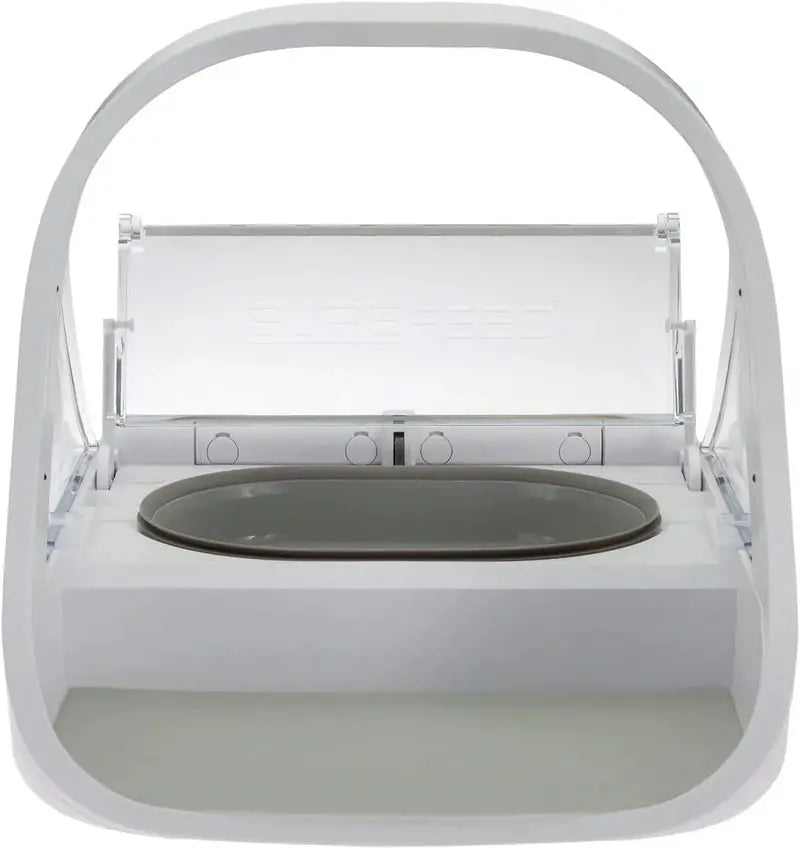 SureFeed Microchip-Activated Pet Feeder  Dual-Chamber Design for Wet and Dry Food, Lightweight Build, Includes Absorbent Pet Towel