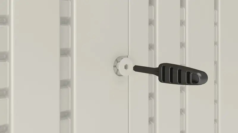 8 ft. x 10 ft. Metal-and-Resin Storage Shed in Vanilla Finish