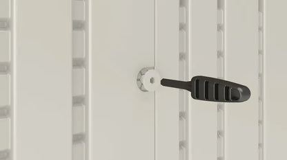 8 ft. x 10 ft. Metal-and-Resin Storage Shed in Vanilla Finish