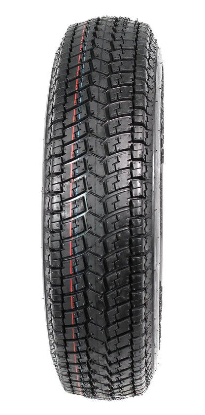 2-Pack ST175/80D13 Trailer Tires on White Spoke Rims  Load Range C, 5-Lug Mounting