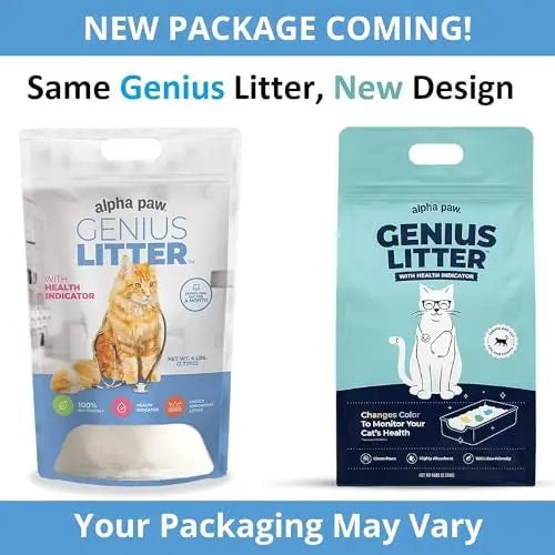 Genius Non-Clumping Color-Changing Cat Litter, As Seen on Shark Tank, 18 lb (3 Bags)