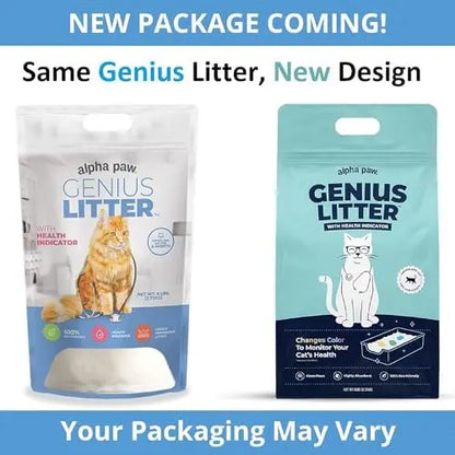 Genius Non-Clumping Color-Changing Cat Litter, As Seen on Shark Tank, 18 lb (3 Bags)