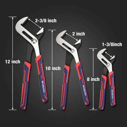 WORKPRO 3-Piece Adjustable Groove Joint Pliers Set