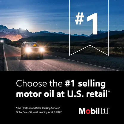 Mobil 1 5W-30 High Mileage Extended Performance Motor Oil, 5 Qt