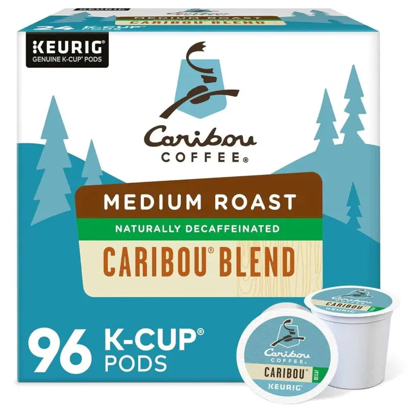 Caribou Coffee Decaf K-Cup Pods, Medium Roast, 96 Count  Rainforest Alliance Certified