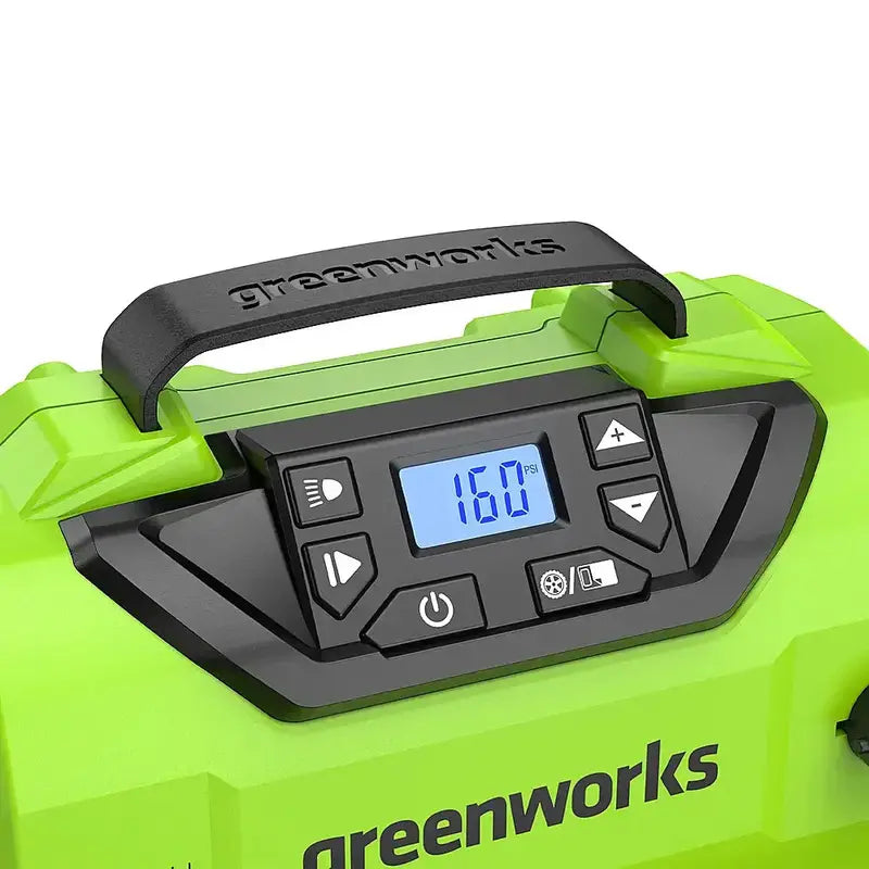24V Cordless Tire Inflator — 160 PSI Max, Includes 2.0 Ah USB-C Battery & Charger