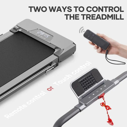 Foldable Under-Desk Walking Pad Treadmill — Dual-Mode (Walking/Running), 7.5 MPH, LED Display & Remote Control