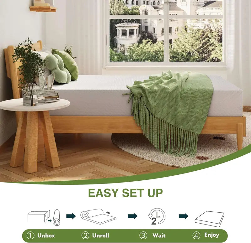 8-Inch Double Memory Foam Mattress  Balanced Medium-Firm Comfort for Everyday Sleep