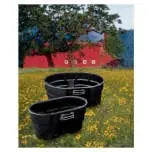 Rubbermaid FG424500BLA Livestock Tank  150-Gallon Plastic Stock Trough (2025)