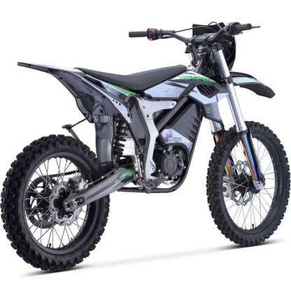MotoTec Venom 72V Electric Dirt Bike  12,000W High-Performance Off-Road Motorcycle (White)