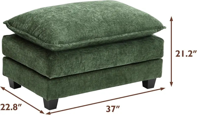 ihanherry 146-Inch Modern U-Shaped Modular Cloud Sofa  Customizable Layout