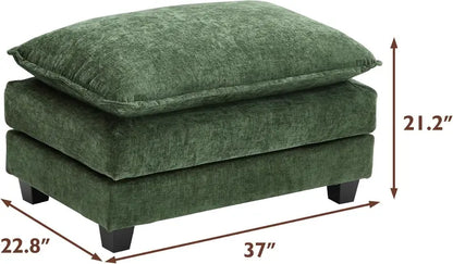 ihanherry 146-Inch Modern U-Shaped Modular Cloud Sofa  Customizable Layout