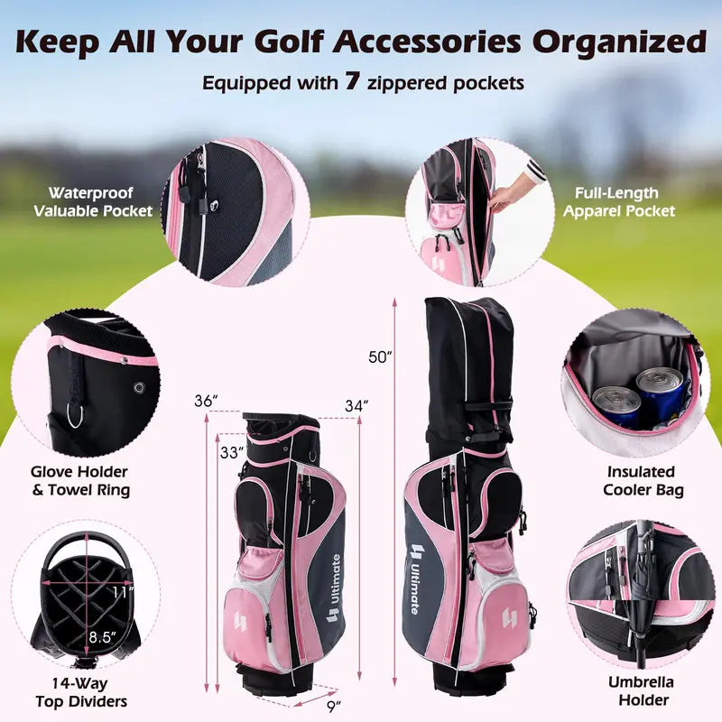 Women’s 11-Piece Golf Club Set with Oversized 460cc Driver