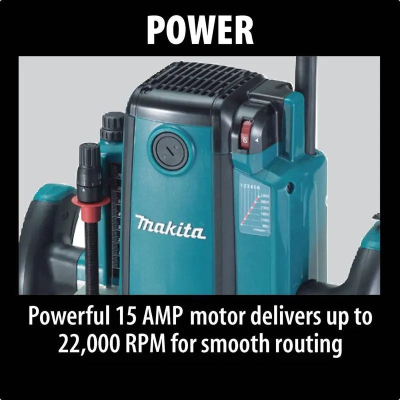 Makita 3-1/4 HP Plunge Router with Variable Speed RP2301FC from Makita