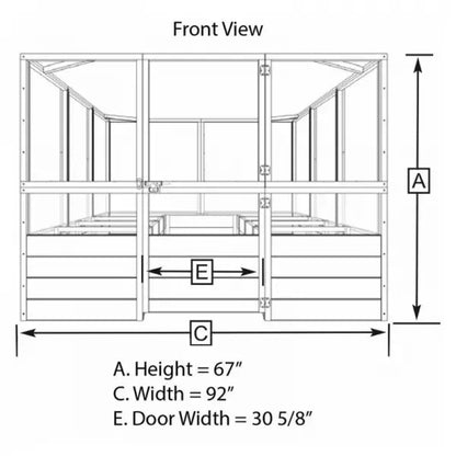 Deer-Resistant Cedar Raised Garden Bed Kit  8′ x 8′ x 20″ Complete Assembly System