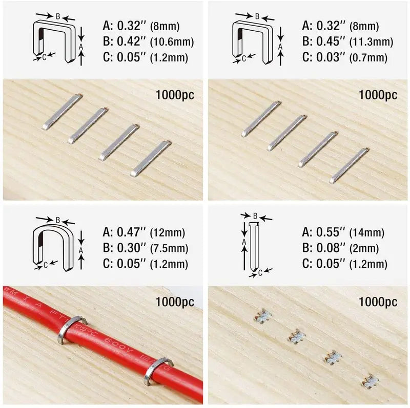 WORKPRO Manual 4-in-1 Staple & Brad Gun  Includes 3000 Staples & 1000 Brads