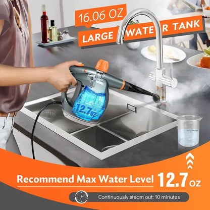 PowerSteam 1250W Handheld Steam Cleaner, 14-in-1 for Kitchen, Bathroom, Windows & Floors