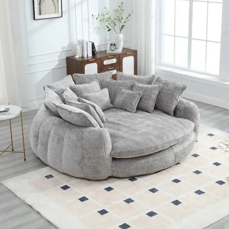 Double-Loaf Style Sofa Bed  Spacious Convertible Couch with Armrests and Supportive Cushioning