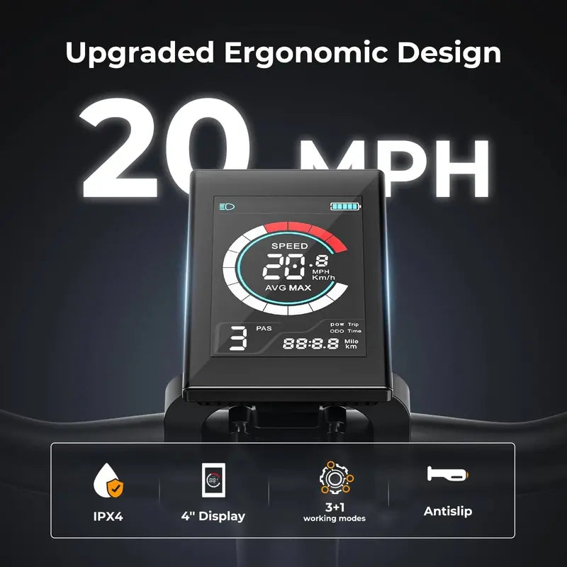 500W Folding Electric Bike for Adults  20 mph, 40-Mile Range, Compact Ebike with Smart Hill Assist