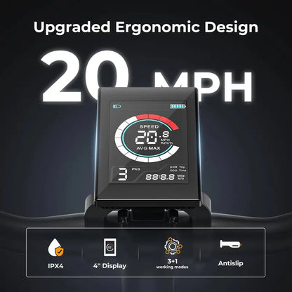 500W Folding Electric Bike for Adults  20 mph, 40-Mile Range, Compact Ebike with Smart Hill Assist