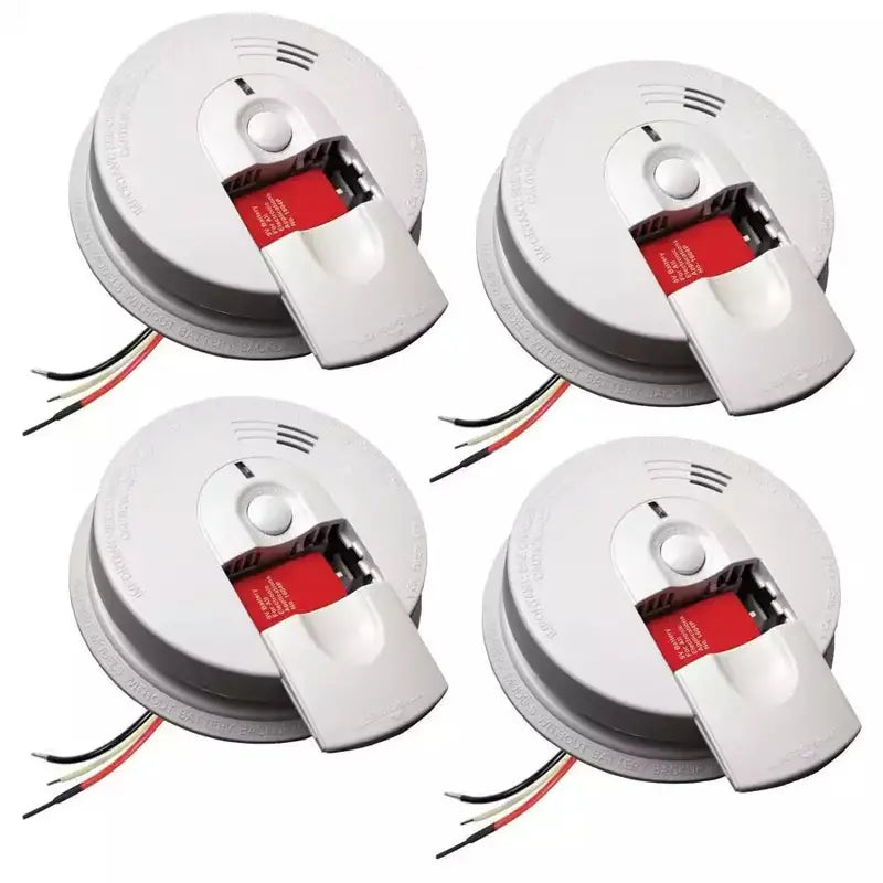 Hardwired Smoke Alarm  Ionization Sensor with 120V AC Power & 9V Battery Backup