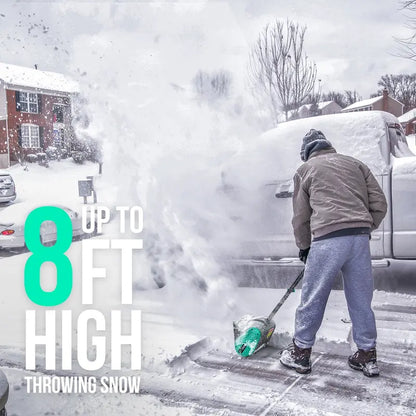 Litheli 20V 12-Inch Cordless Snow Shovel, 4.0Ah Li-ion Battery & Charger, Lightweight Ergonomic Design