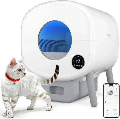 Large-Capacity Self-Cleaning Cat Litter Box  Automatic Scooping, Odor-Controlled for Multi-Cat Homes