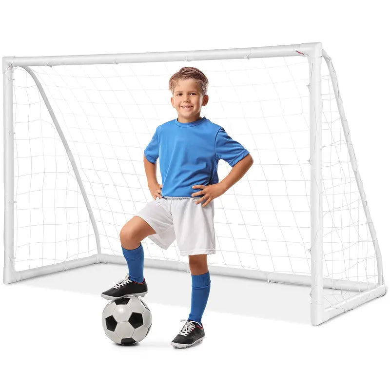 6′ x 4′ Portable Soccer Goal  Durable PVC-Framed Practice Net for Backyard or Field