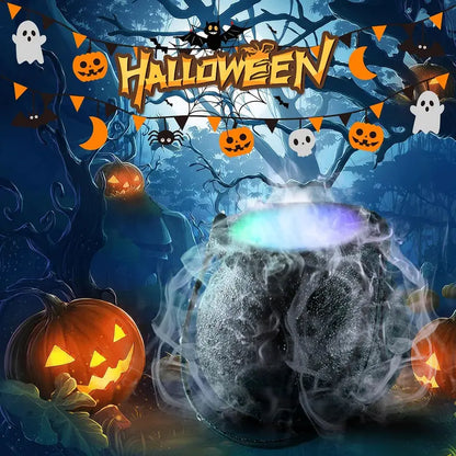 Halloween LED Fog Machine with Adjustable Mist Output and Ambient Lighting