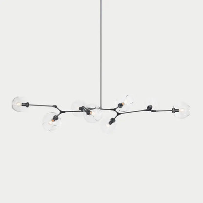 Orvani Linear Globe Chandelier in Modern Industrial Style